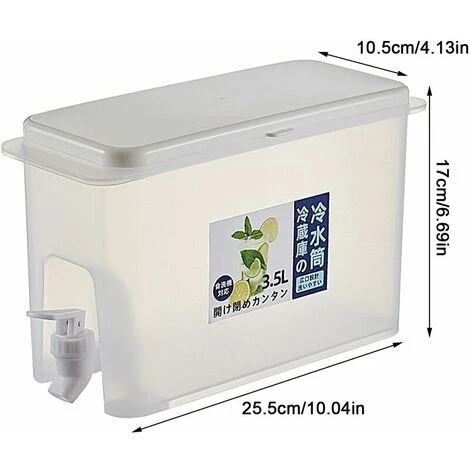 Beverage Dispenser With Tap 3.5 Liter Beverage Dispenser Fruit Juice Bottle Pitcher - Water Fountain Cocktail Juice Alcohol - Image 2