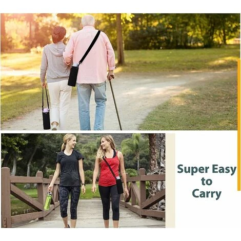 Premium Portable Insulated 800ml Neoprene Water Bottle Cage With Adjustable Shoulder Strap Stainless Steel Glass/Plastic Bottles - Image 2