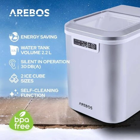 AREBOS Ice Cube Machine 2,2L Icemaker Ice Cube Maker Ice Machine 12kg/24h - Image 3