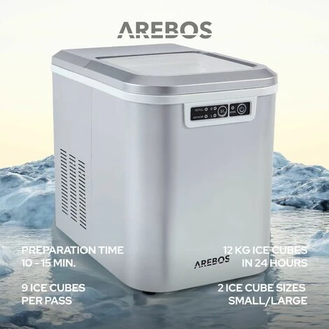 AREBOS Ice Cube Machine 2,2L Icemaker Ice Cube Maker Ice Machine 12kg/24h - Image 5