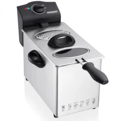 Deuba Deep Fryer 3 L Capacity 2000 W Power Stainless Steel Viewing Window Temperature Controller Kitchen Dishwasher-Safe