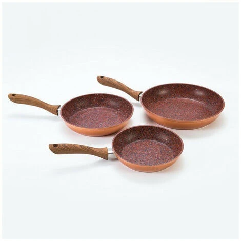 No Name Frying Pan Granite - Venteo - Copper Stone Pan - Non-stick And Anti-scratch With Copper Effect - All Fires (20/24/28) - Image 2