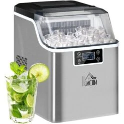 HOMCOM Ice Maker Machine Counter Top Ice Cube Maker For Home 20kg In 24 Hrs