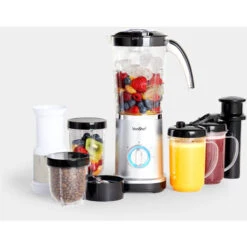 VonShef Blender, Juicer & Grinder - 4 In 1 Multi-Functional, 17 Piece Set With 2 Speed Settings And Pulse Function Ideal For Crushing Ice, Making Smoothies, Protein Shakes And More 220W