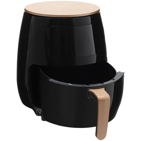 Livingandhome 4.5L Electric Air Fryer With Non-Stick Basket LCD Digital Screen, Black - Image 4