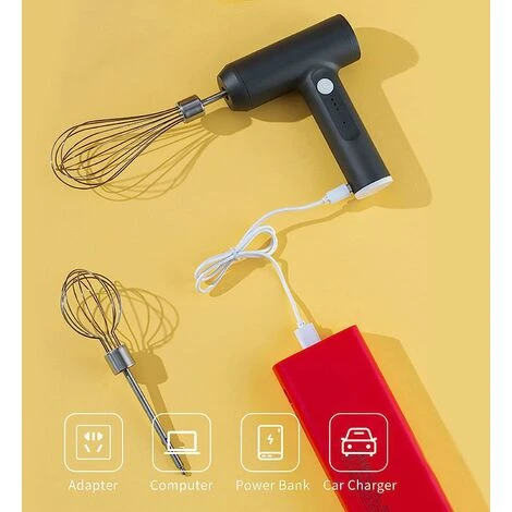 Electric Egg Beater With Two Wire Beaters Food Beater 3 Speed Whisk Vertical Cordless Hand Mixer With Egg Separator For Cake Egg Custard Cooking - Image 3