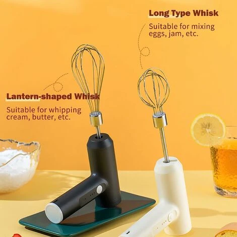 Electric Egg Beater With Two Wire Beaters Food Beater 3 Speed Whisk Vertical Cordless Hand Mixer With Egg Separator For Cake Egg Custard Cooking - Image 5