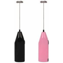HIASDFLS Lot De 2 Mousseurs À Lait Portables À Piles – Fouet Électrique Pour Mousseur À Café, Agitateur À Batterie, Mousseur À Lait Portable, Mini Mélangeur Pour Café Pare-Balles, Cappuccino, Latte, F