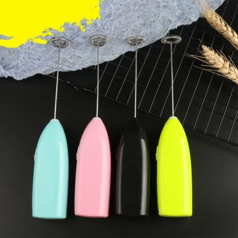 HIASDFLS Lot De 2 Mousseurs À Lait Portables À Piles – Fouet Électrique Pour Mousseur À Café, Agitateur À Batterie, Mousseur À Lait Portable, Mini Mélangeur Pour Café Pare-Balles, Cappuccino, Latte, F - Image 4