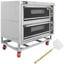 KuKoo Commercial Baking & Pizza Oven, Large Twin Deck Stone Base,