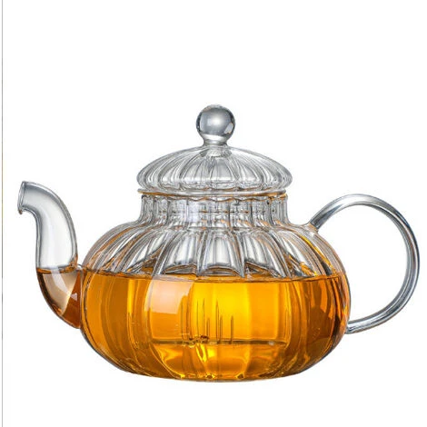 Glass Teapot With Infuser Pumpkin Design(600ml Pumpkin Teapot) - Image 5