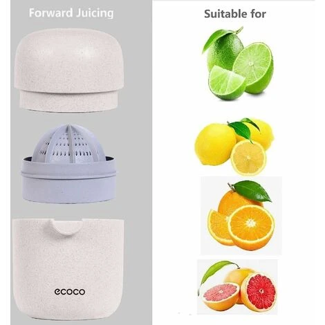 Lemon Squeezer And Simple Manual Citrus Juicer Small Portable Lime Juicer Cup With Two Ways Of Use For Different Fruits(Wheat Color) - Image 2