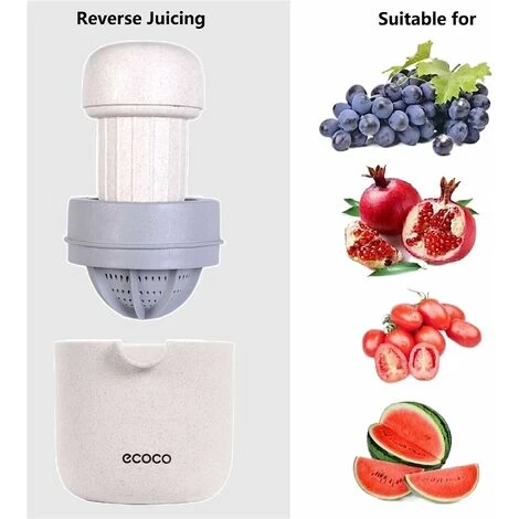 Lemon Squeezer And Simple Manual Citrus Juicer Small Portable Lime Juicer Cup With Two Ways Of Use For Different Fruits(Wheat Color) - Image 3