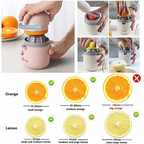 Lemon Squeezer And Simple Manual Citrus Juicer Small Portable Lime Juicer Cup With Two Ways Of Use For Different Fruits(Wheat Color) - Image 5