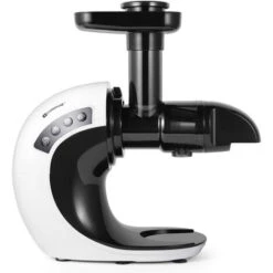 Masticating Juicer Machines Slow Juicer Cold Press For Vegetables Fruits 2 Speed Modes Quiet Motor Reverse Function Easy To Clean White