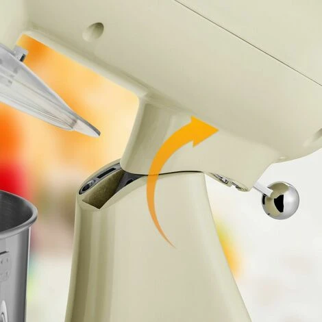 AREBOS Retro Food Processor 1800 W Cream Kneading Machine With 6L Stainless Steel Mixing Bowl Low Noise Kitchen Mixer With Mixing Hook, Dough Hook, Whisk And Splash Guard 6 Speeds - Image 5