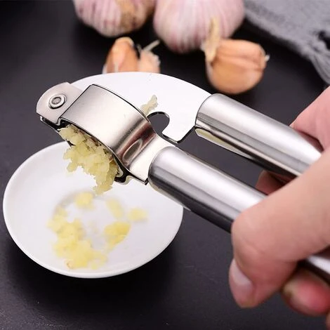 Garlic Press 304 Stainless Steel Meat Grinder With Silicone Brush - Image 2