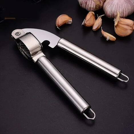 Garlic Press 304 Stainless Steel Meat Grinder With Silicone Brush - Image 3
