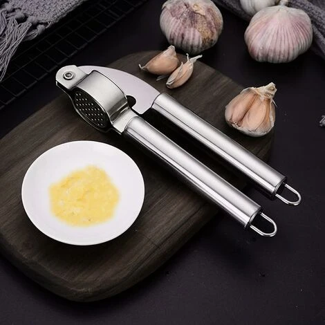 Garlic Press 304 Stainless Steel Meat Grinder With Silicone Brush - Image 5