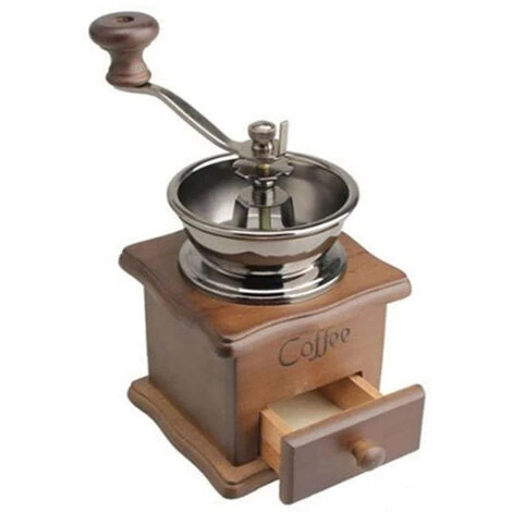 Vintage Manual Coffee Grinder Ceramic Conical Burr Portable Hand Crank Coffee Machine - Image 2