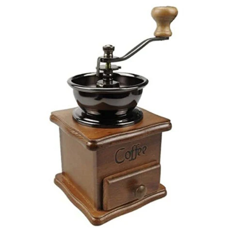 Vintage Manual Coffee Grinder Ceramic Conical Burr Portable Hand Crank Coffee Machine - Image 3