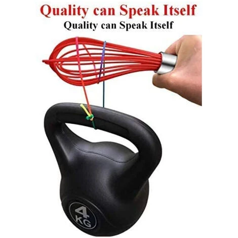 Silicone Whisk, Balloon Whisk Set, Wire Whisk, Egg Frother, Milk And Egg Beater Blender-Kitchen Utensils For Blending, Whisking, Beating, Stirring, Set Of 3, Red - Image 3