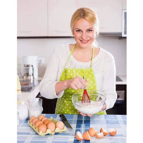 Silicone Whisk, Balloon Whisk Set, Wire Whisk, Egg Frother, Milk And Egg Beater Blender-Kitchen Utensils For Blending, Whisking, Beating, Stirring, Set Of 3, Red - Image 5