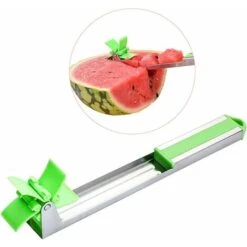 Watermelon Windmill Cutter Slicer, Stainless Steel Knife Tool For Salads Desserts, New Kitchen Gadgets StainlessSteel Onestep Cutter, Melon Cuber Knife, Quickly Cut Tool Kitchen Gadgets