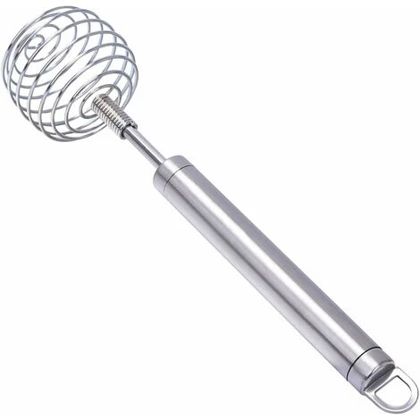 Stainless Steel Manual Egg Whisk, Hand Egg Mixer Eggbeater Blender Stirring Beater Cream Frother Flour Stirrer, For Family Restaurant Kitchen,9.05 In - Image 5