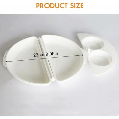 Microwave Omelet Dish, Special Microwave Omelette Cooker, Egg Poacher, Microwave Omelette Maker, Microwave Omelette Maker For Fried Egg Omelets Poached Eggs (White) - Image 5