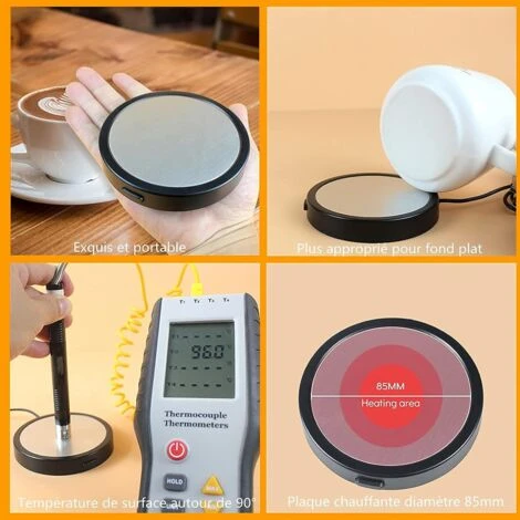 Coffee Cup WarmerㄛUSB Electric Heated Coaster,Teapot Warmer,Provides Consistent Temperature For Coffee, Milk And Beverages In Office And Home - Image 4