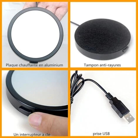 Coffee Cup WarmerㄛUSB Electric Heated Coaster,Teapot Warmer,Provides Consistent Temperature For Coffee, Milk And Beverages In Office And Home - Image 5