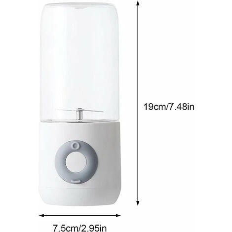 Portable Fruit Blender, 500ml 6 Blades Juicer Portable Mini USB Blender For Smoothie Mini Juice Bottles Electric USB Blender Cup Milkshake For Sport And Travel,BPA Free - Image 5