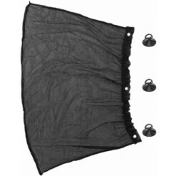 4pcs 75 X 50cm Car Black Mesh Sunscreen Suction Cup Side Window Curtain