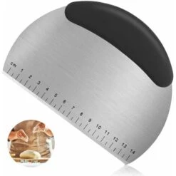 Stainless Steel Scraper With Scale Multi-Purpose Dough Cutter Scraper Cutter For Cutting Bread Dough