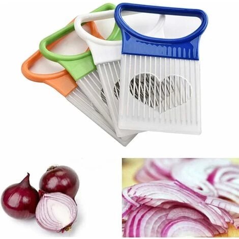Slicer Onion Holder Assistant Food Slicer Fork Onion Holder Knife Stainless Steel Meat Needle Cutter Tomato Fruit Vegetable With Non-Slip Handle 4 Pieces - Image 3