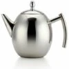 1000ml/34oz Teapot Kettle, Stainless Steel Tea Pot Filter Coffee Maker (Silver)