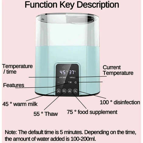 In 1 Smart Universal Baby Bottle Warmer, Heated Sterilizer 110-220V, Electric Milk Food Warmer With Timer - Image 4