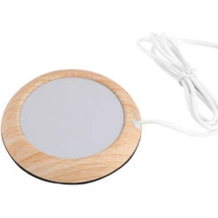 Coffee Mug Warmer For Desk Auto Shut Off USB, Electric Beverage Warmer For Coffee,Cocoa,Tea,Milk Shallow Wood Grain