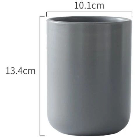 Kitchen Utensil Holder,Cooking Utensil Holder For Kitchen Counter, Cream White Ceramic Utensil Crock Grey Medium - Image 2