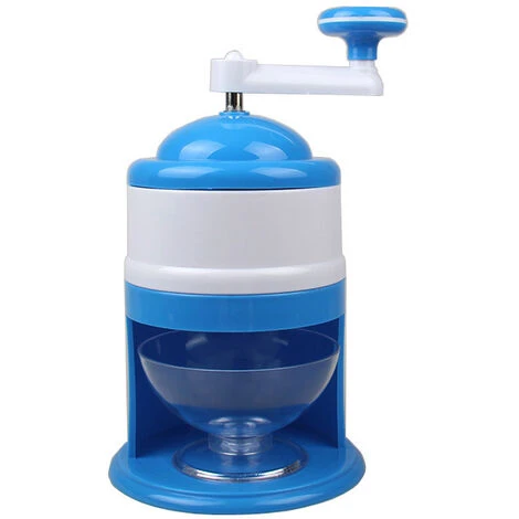Family Mini Ice Crusher Manual Shave Ice Maker Smoothie Maker Multi Countertop Function Ice Shaver Summer 1pc Blue