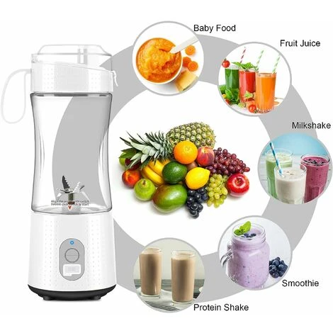 BPA Free Portable Mini Blender, Personal Blender For Smoothie And Shakes, Electric Fruit Blender With 6 Blades, 3D And USB Rechargeable - Image 2