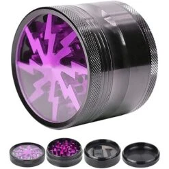 Spice Grinder 2.5 Inch Spice Grinder, Zinc Alloy Spice Grinder With 4pcs Pollen Mill Mill Screen For Dried Aromatic Spices