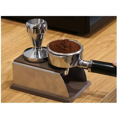Coffee Tamper Mat Holder Stainless Steel And Silicone Tamper Powder Maker Holder For Espresso Portafilter, Barista Accessories For Beginners And (Black) - Image 3