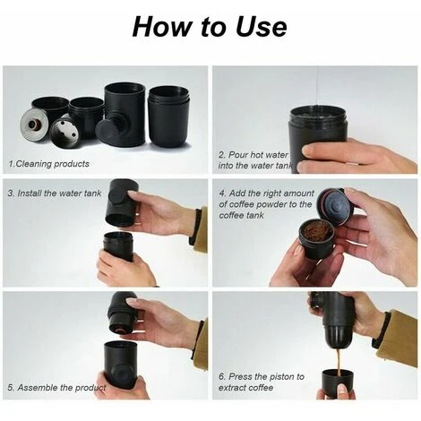 Portable Coffee Maker, 70ml Manual Coffee Maker, Mini Ground Coffee Maker, Portable, Espresso Maker Manual Coffee Maker, For Camping Hiking - Image 5