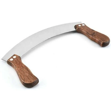 Pizza Cutter Large, Pizza Chopping Knife Made Of Stainless Steel 35cm With Wooden Handle - Image 3