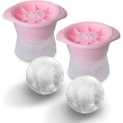 Large Spherical Ice Cube Trays 6 Cm Set Of 2 (pink)
