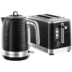 Russell Hobbs Inspire Kettle & 2 Slice Toaster Set Black