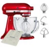 KitchenAid Artisan Mixer 156 Candy Apple With Glass Bowl With Free Gift