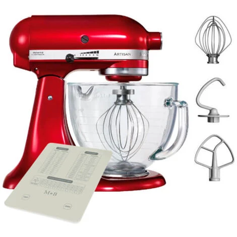 KitchenAid Artisan Mixer 156 Candy Apple With Glass Bowl With Free Gift